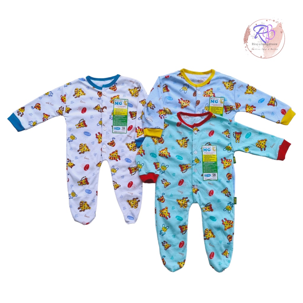 Sleepsuit bayi newborn fullprint 1pcs / sleepsuit Momgift katun double bayi baru lahir
