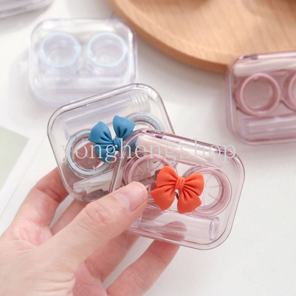 Kotak Penyimpanan Lensa Kontak Mini Portable Transparan Untuk Travel