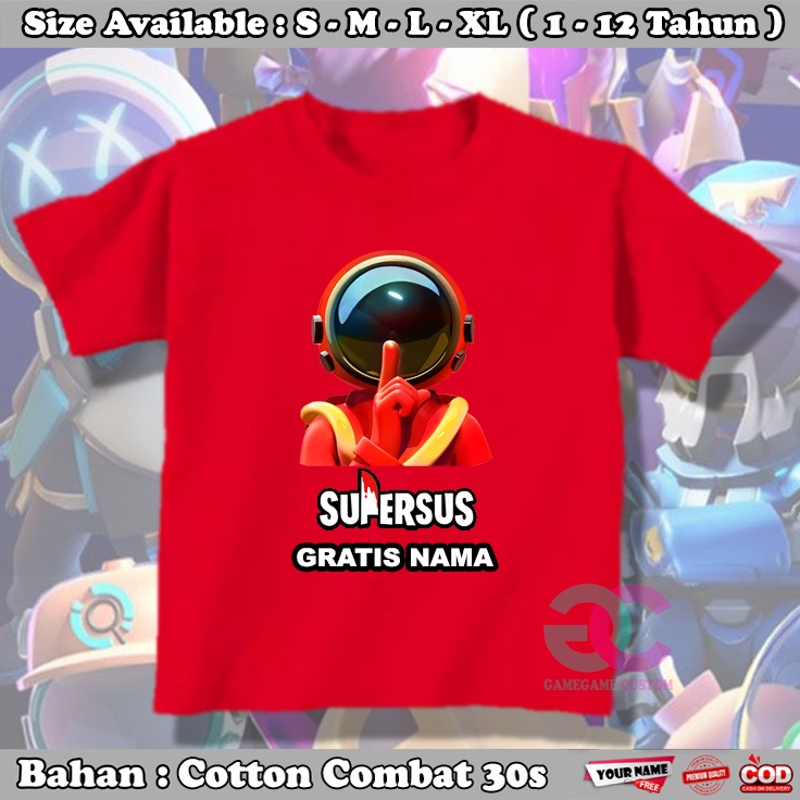 Kaos Anak Laki Laki Impostor Ssttt / Baju Anak Impostor Game Super Sus 150