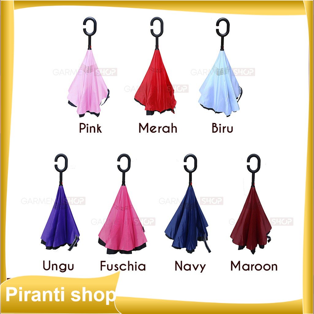 payung lipat besar Payung Terbalik Besar 2 Lapis payung lipat murah payung jumbo besar Kain Gagang  