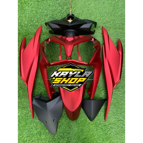 Fullset Cover Body Halus Vario 125 Old Warna Merah Doff