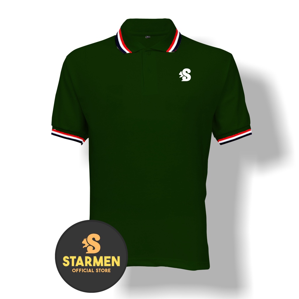 Kaos Polo Shirt Pria Kerah Logo Starmen