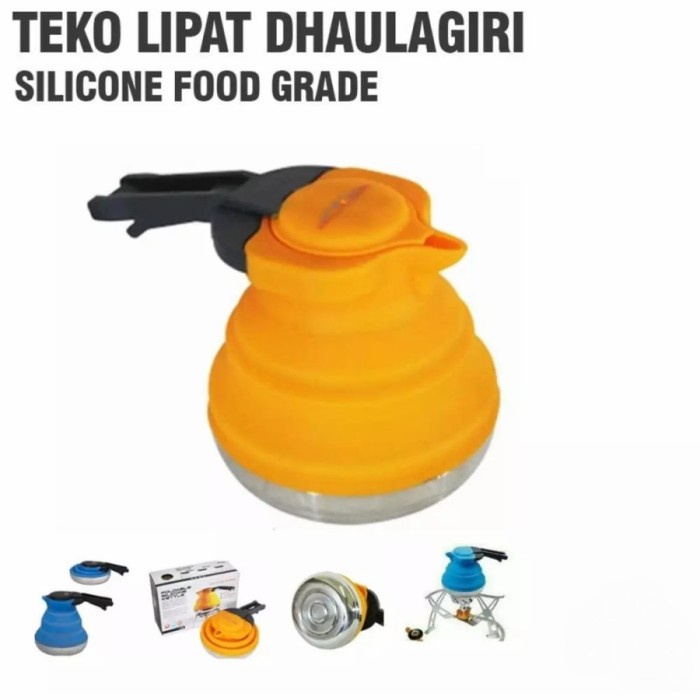 Dhaulagiri Folding Kettle Silicon Teko Ceret Lipat Ultralight Ringan