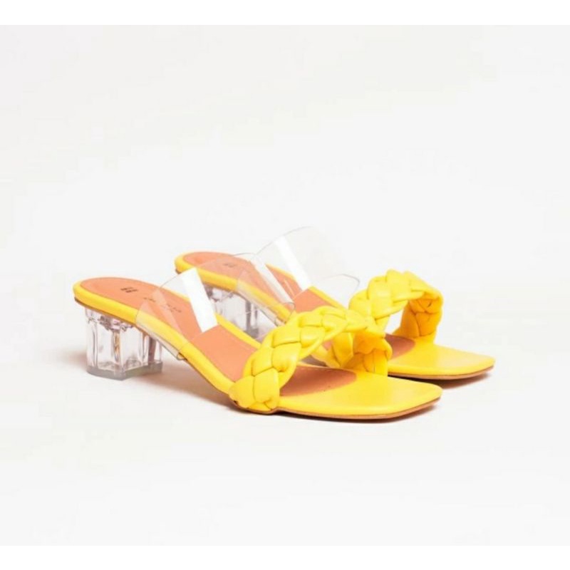 ORIGINAL, Sandal Angelis Big Size 41-45 / Slop Wanita Kepang Z2150 Kekinian Ukuran Euro JUMBO Gemuk Viral Warna Tan,44