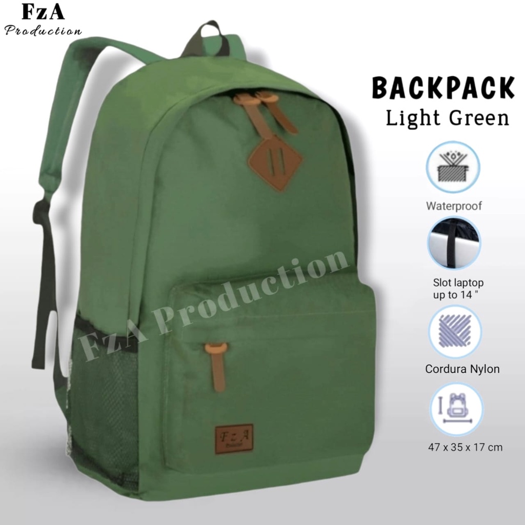 Tas Ransel Punggung Distro Casual Pria Wanita / Tas Ransel Laptop Original - FzA Gratis  Sako Wallet HP