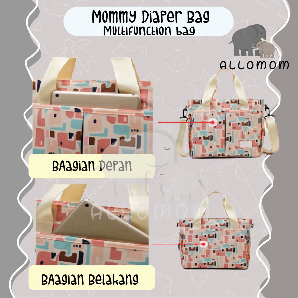 ( IMPORT ) Tas Selempang Bayi / Diaper Bag / Travelling Baby Bag Multifungsi Ukuran Besar Muat Banyak