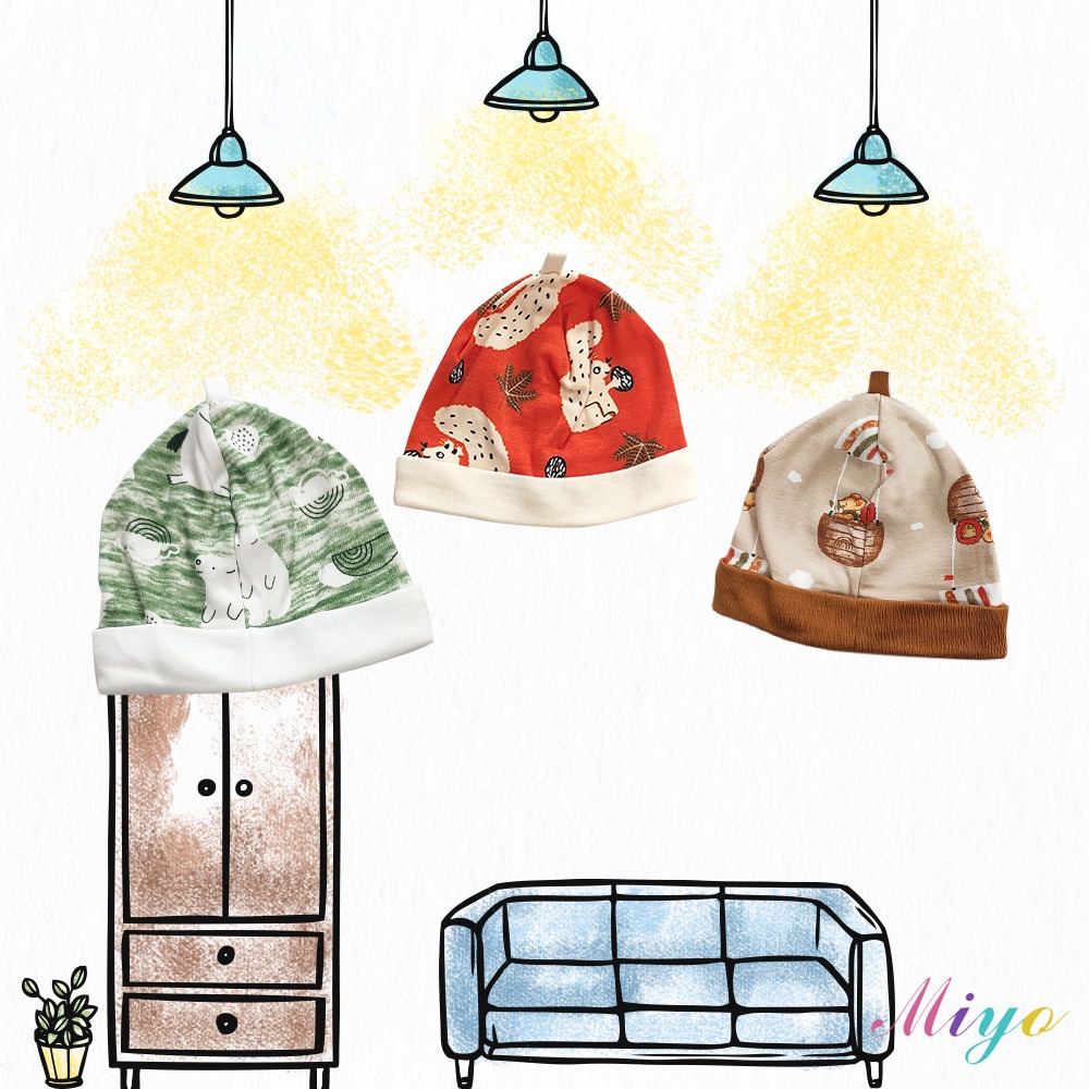 Miyo Topi Bayi isi 3 Pcs