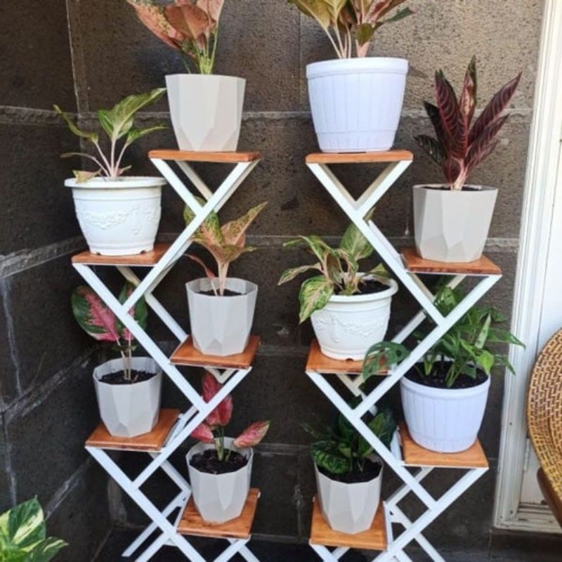 rak bunga besi holo #rak besi minimalis model pohon