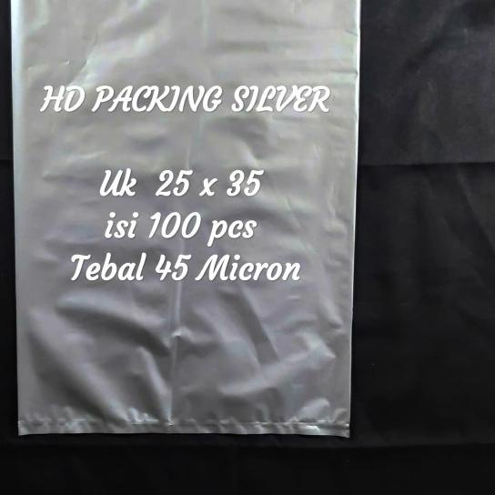 

Plastik Packing silver uk 25x35 ,HD packing,Kantong bungkus Paket