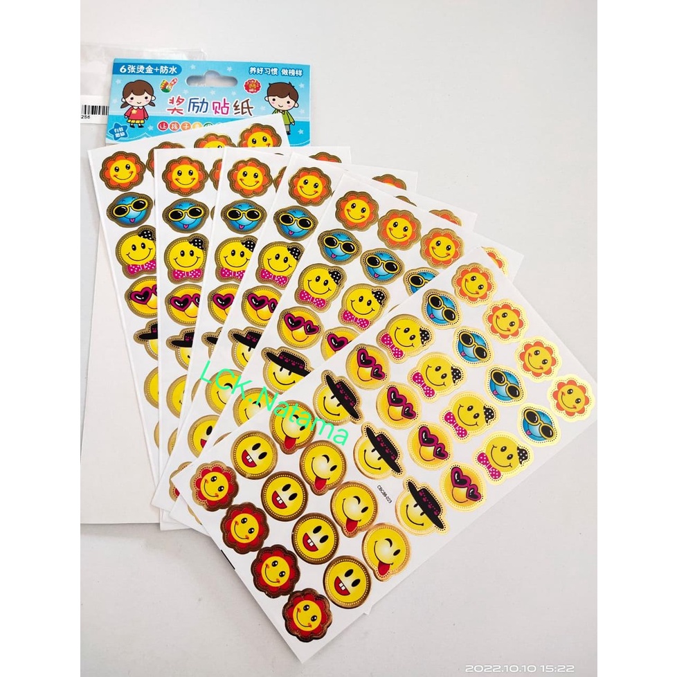 

5of Sticker Fancy B Sticker emoji lucu isi 6 lembar