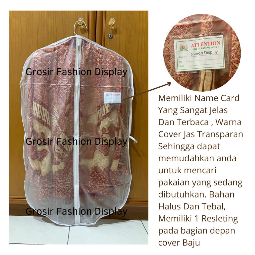 Cover Gaun Case Tas Cover Gaun Gamis Panjang Pelindung Gaun Dress Pengantin-BH