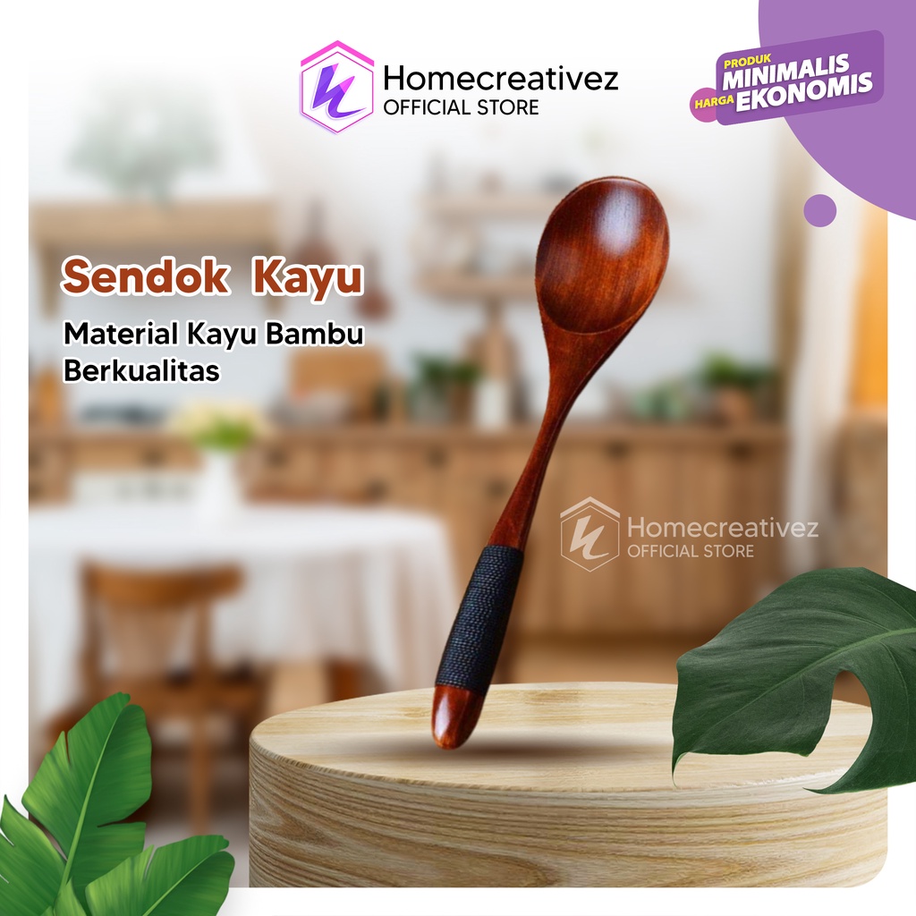 Sendok Makan Kayu / Centong Sayur Bahan Kayu Wooden Spoon