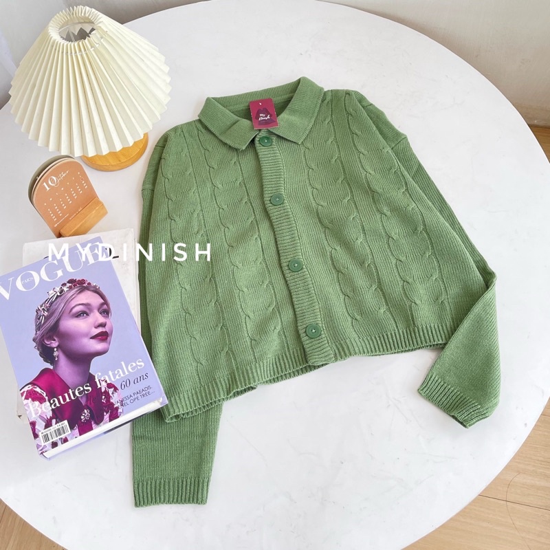 Kejora Cable Cardy - Cardigan Wanita Crop Terbaru