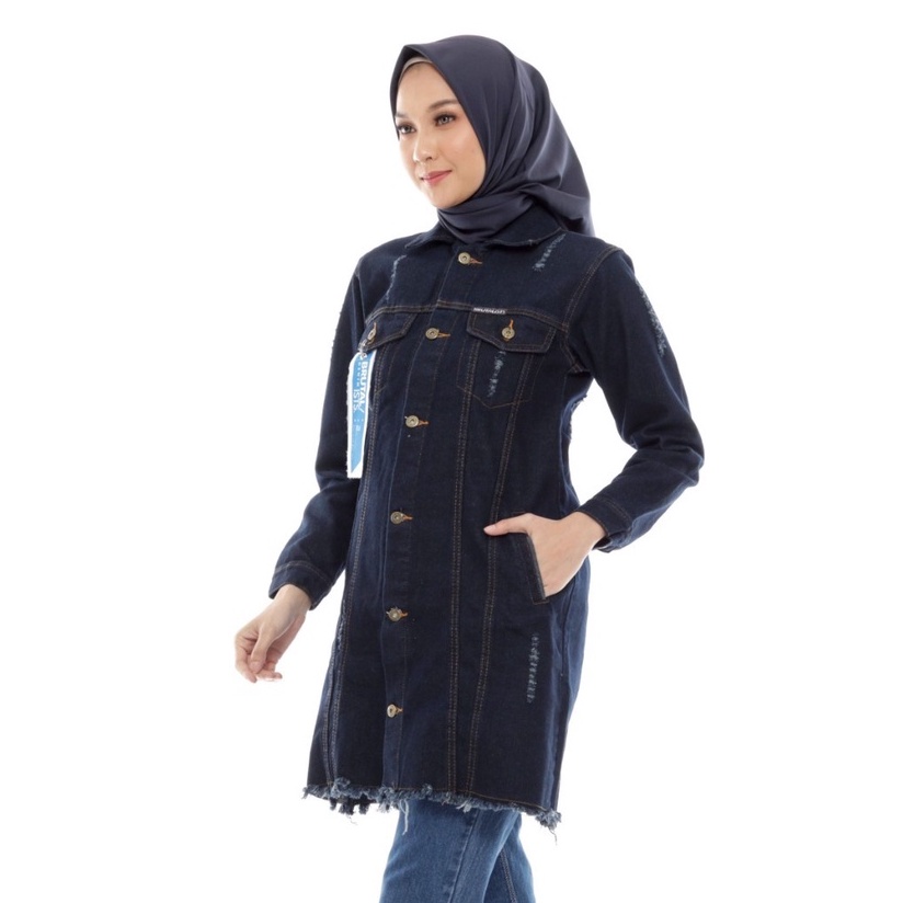 OUTER WANITA LONG DENIM PREMIUM BIG SIZE ORIGINAL DISTRO