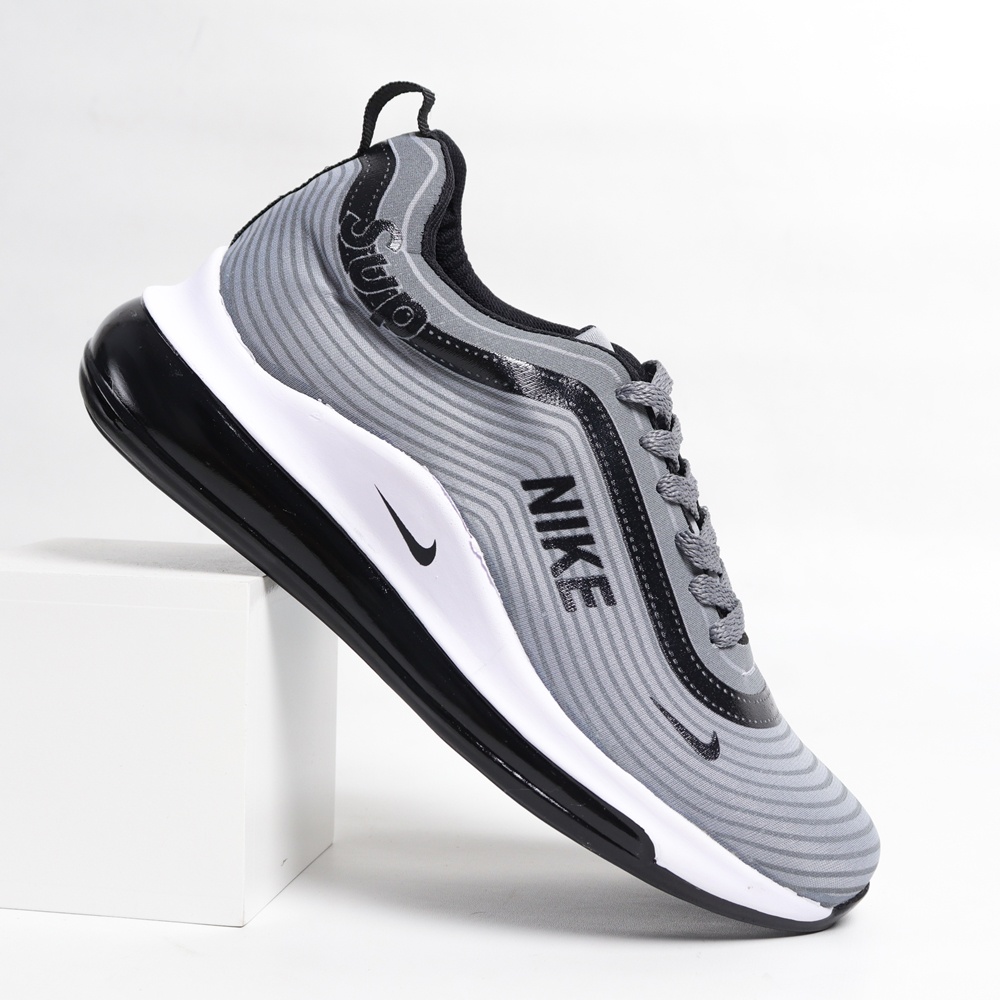 Sepatu Nike Air Running Pria / Sepatu Nike Olahraga Lari Jogging Senam Premium Import Abu