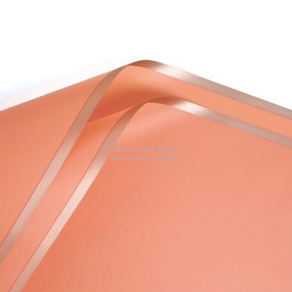 Flower Wrapping Cellophane Paper Kertas Stick Card Holder Stik Bouquet Buket Bunga Buket Bouquet Cake-PEACH
