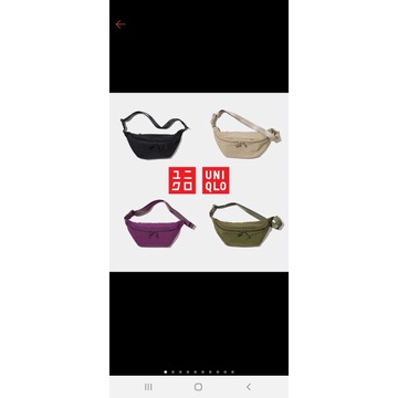 UNIQLO TAS SLINGBAG NYLON (COWOK/CEWEK) BLACK