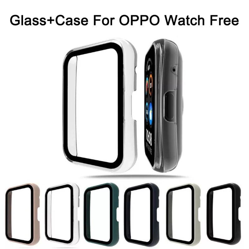 Hard Pc Bumper Tempered Glass OPPO WATCH FREE Case Cover Casing