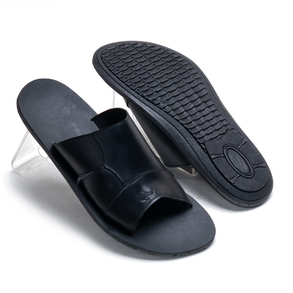 Sandal Pria Casual Santai Kulit Asli Model Selop Moralist SDL605