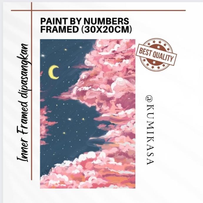 

DIY painting by number 30x20 kerajinan tangan - DREAM SKY