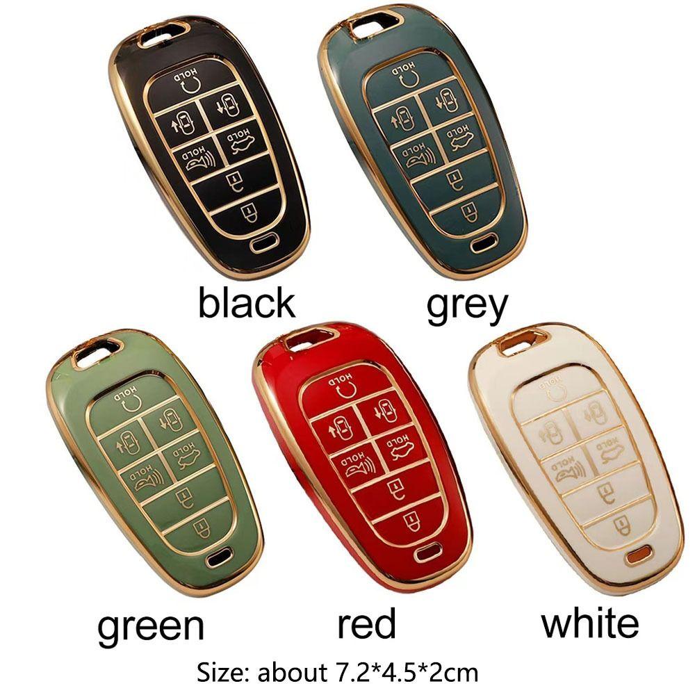 Populer Remote Key Case Soft TPU Pelindung Kulit Key Fob Cover Untuk Hyundai