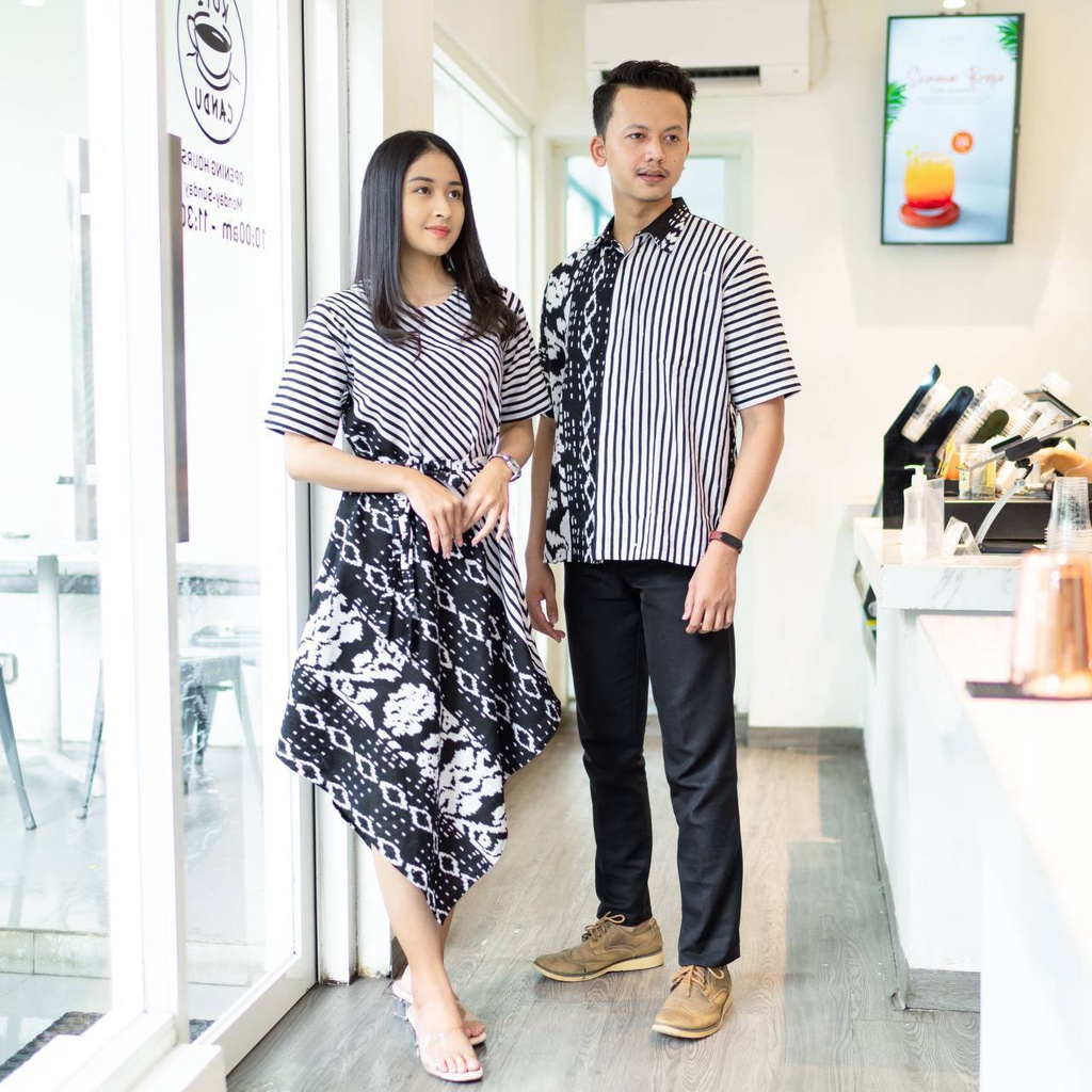 baju batik couple pasangan 2022 terbaru / Dress Couple Pasangan Terkini