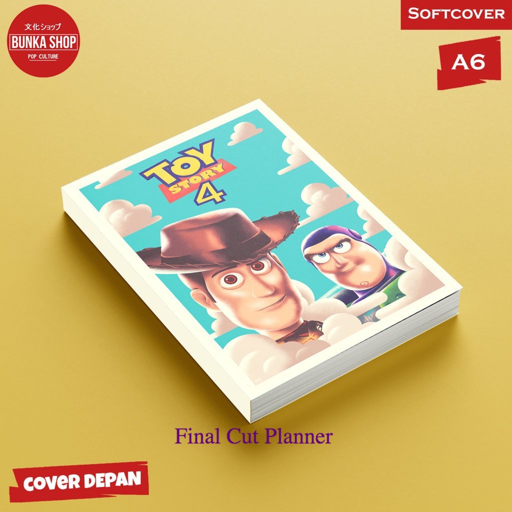 

Pocket Note Pixar Toy Story 4 budy & Buzz Lightyear Softcover A6 Buku Tulis Catatan Notes Agenda Planner Jurnal