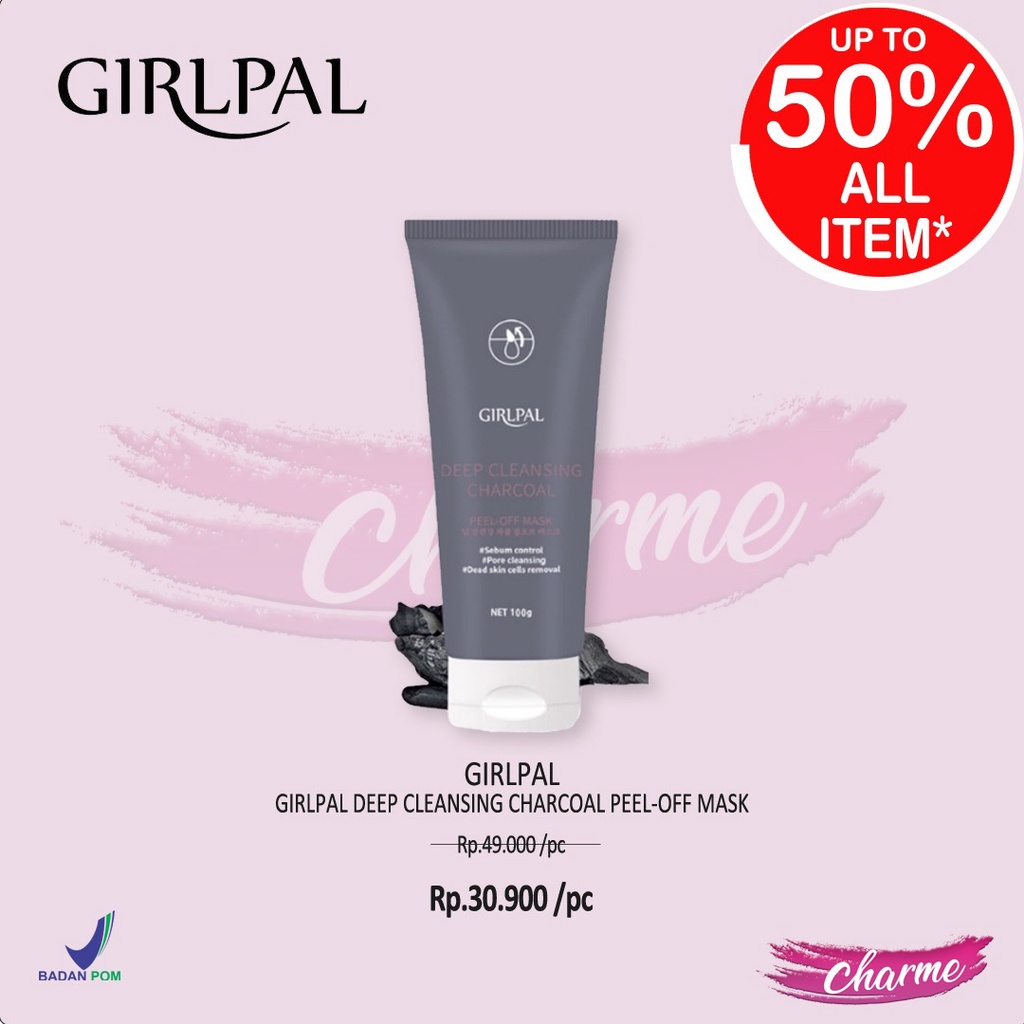 (READY &amp; ORI) Girlpal Deep Cleansing Charcoal Peel-Off Mask Masker Wajah