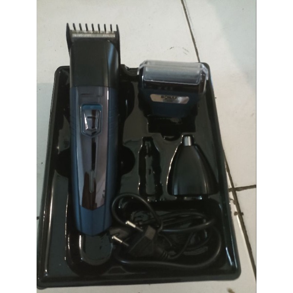 Alat cukur rambut 3 in 1 hair clipper trimmer cukuran bayi bulu jenggot hidung sonar salon sn-6020 lebih kuat dibanding kemeii 1407