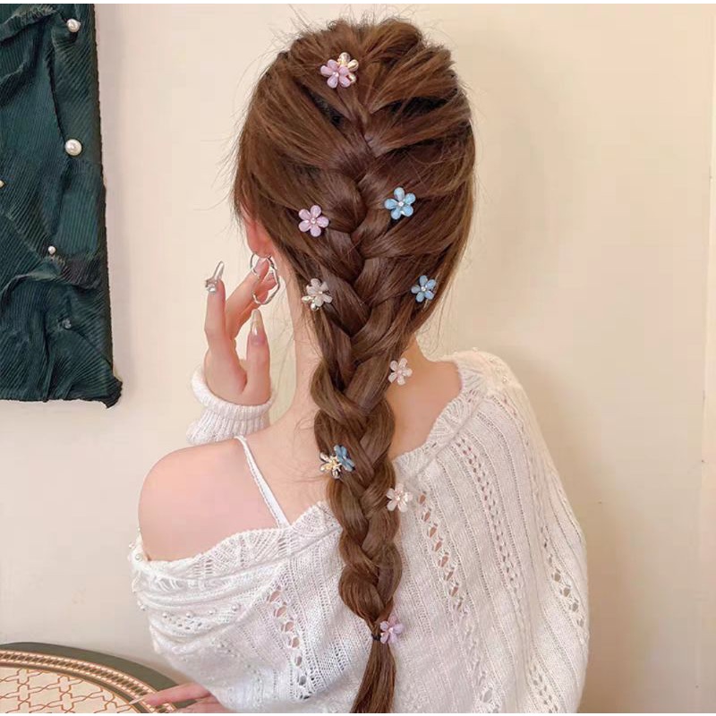 Jepit Rambut Korea Mewah Motif Bunga Daisy Jepit Poni Elegant Hair Claw Clips Jedai Mini Elegan Jepit Korea