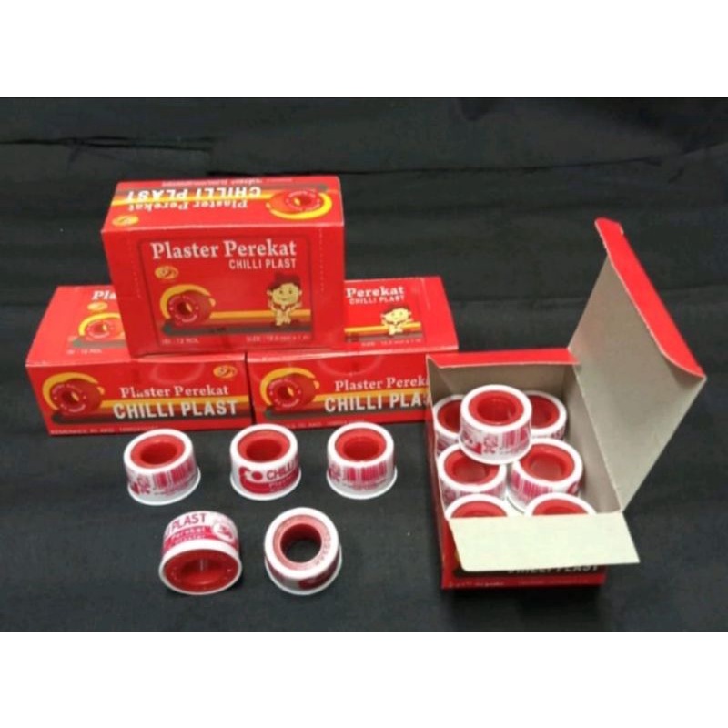Plester Chili plast Kecil 1,25cm x 1m Coklat