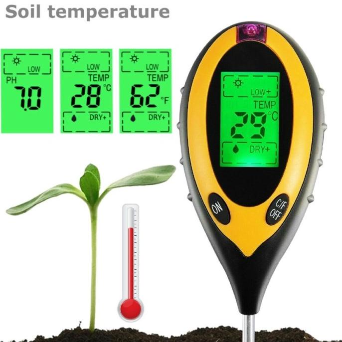 Digital Soil Analyzer Tester Meter Alat Ukur pH Tanah 3 4 5 in 1
