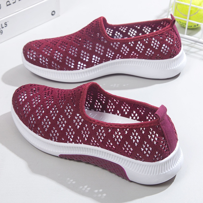 Sepatu Sneakers Slip On Wanita Sepatu Running Cewek Unisex - 2202