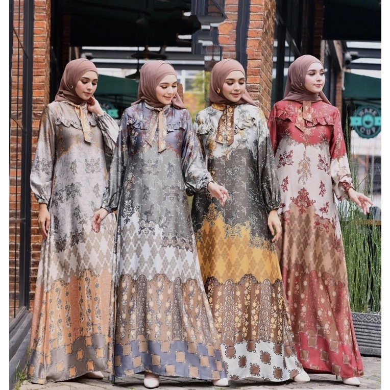 [PROMO] GAMIS PREMIUM GAMIS ANARA MOTIF BAHAN SILK