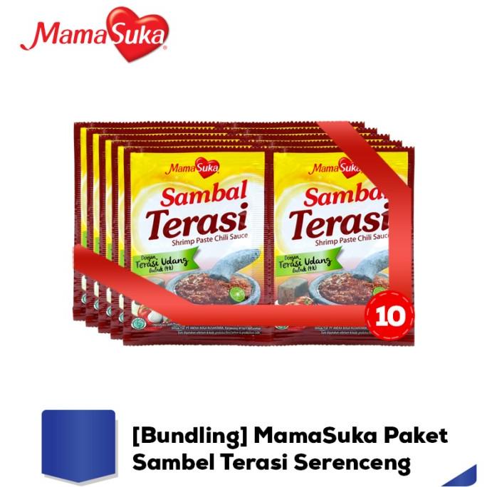 

[Bundling] MamaSuka Paket Sambel Terasi Serenceng isi 10 pcs
