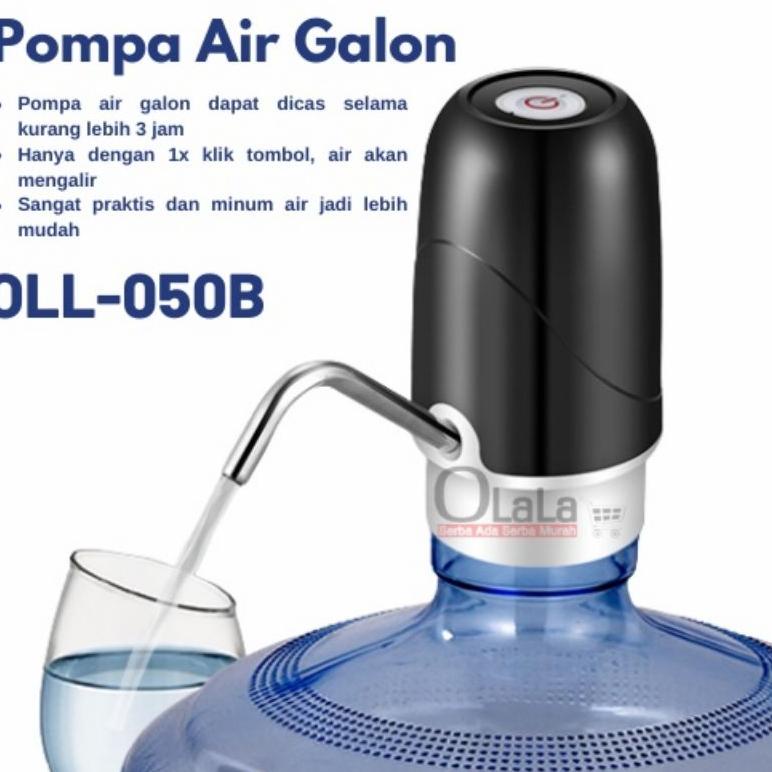 GRATIS ONGKIR Garansi 100%, original Tummy pompa galon elektrik real battery 1200mAh led usb cas (AR
