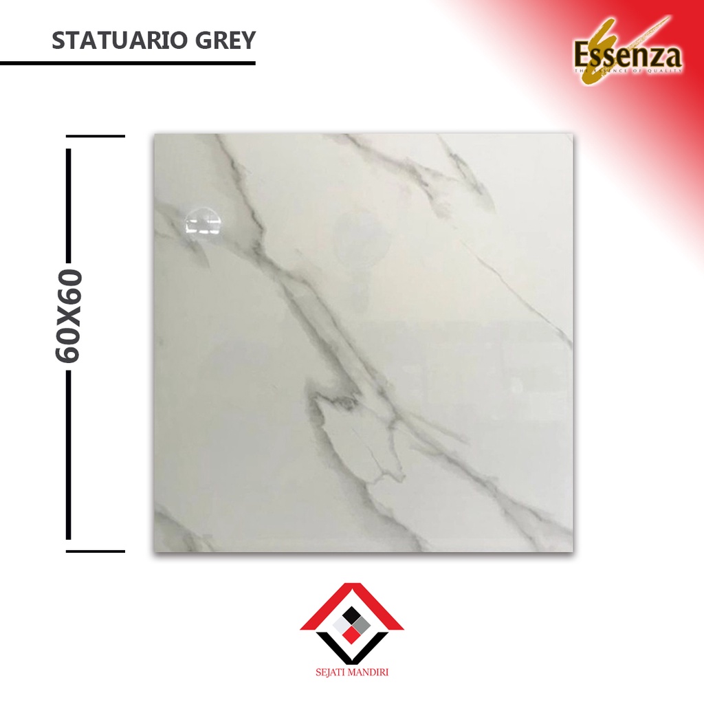 Granite 60x60 - Motif Marmer - Essenza Statuario Grey