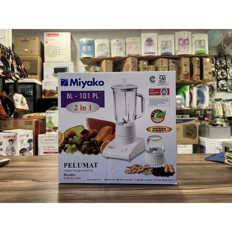 Miyako Blender 101PL Blender 2 In 1 - BL 101 PL fiber plastik Garansi Resmi