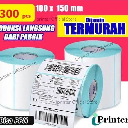 

Model Baru - label thermal label stiker bare label pengiriman 100x150 / 300 pcs thermal .,