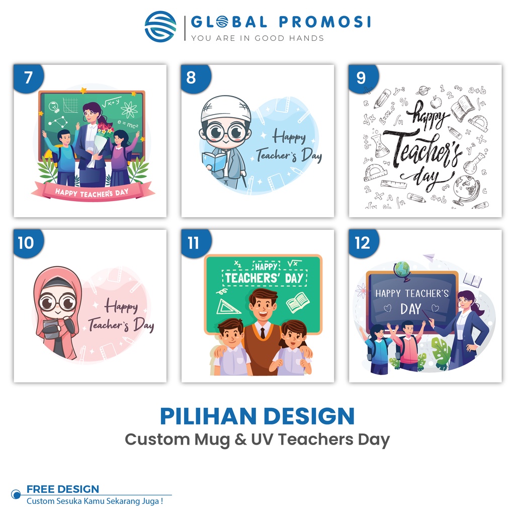 Pilihan Desain Tema Hari Guru / Teachers Day  Untuk Custom MUG Dan Tumbler