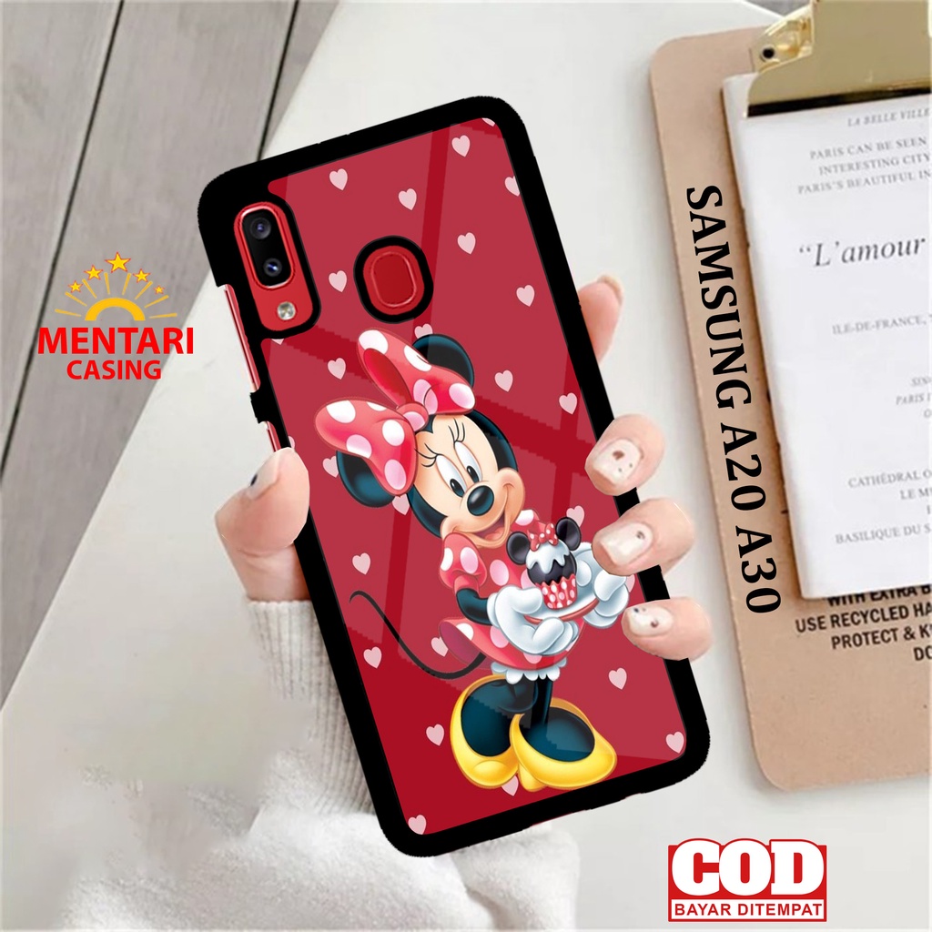 Case SAMSUNG A20 A30 CASING SAMSUNG A20 A30 [ MINNIE ] Mentari casing case hp kondom hp case custom 