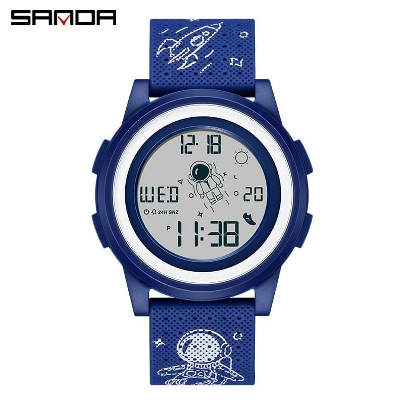 VIRAL SANDA 2122 Jam Tangan Pria Wanita Digital EL Backlight Sport Watch Anti Air