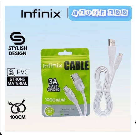 Kabel Charger INFINIX Micro USB Support Fast Charging 3A