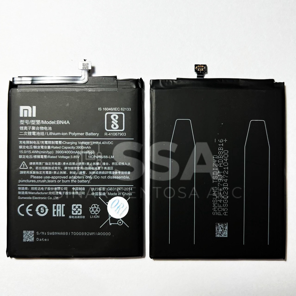 Baterai Original 100% Xiaomi Redmi Note 7 / Redmi Note 7 Pro BN4A BN 4A Batre Batrai Batrei Battery
