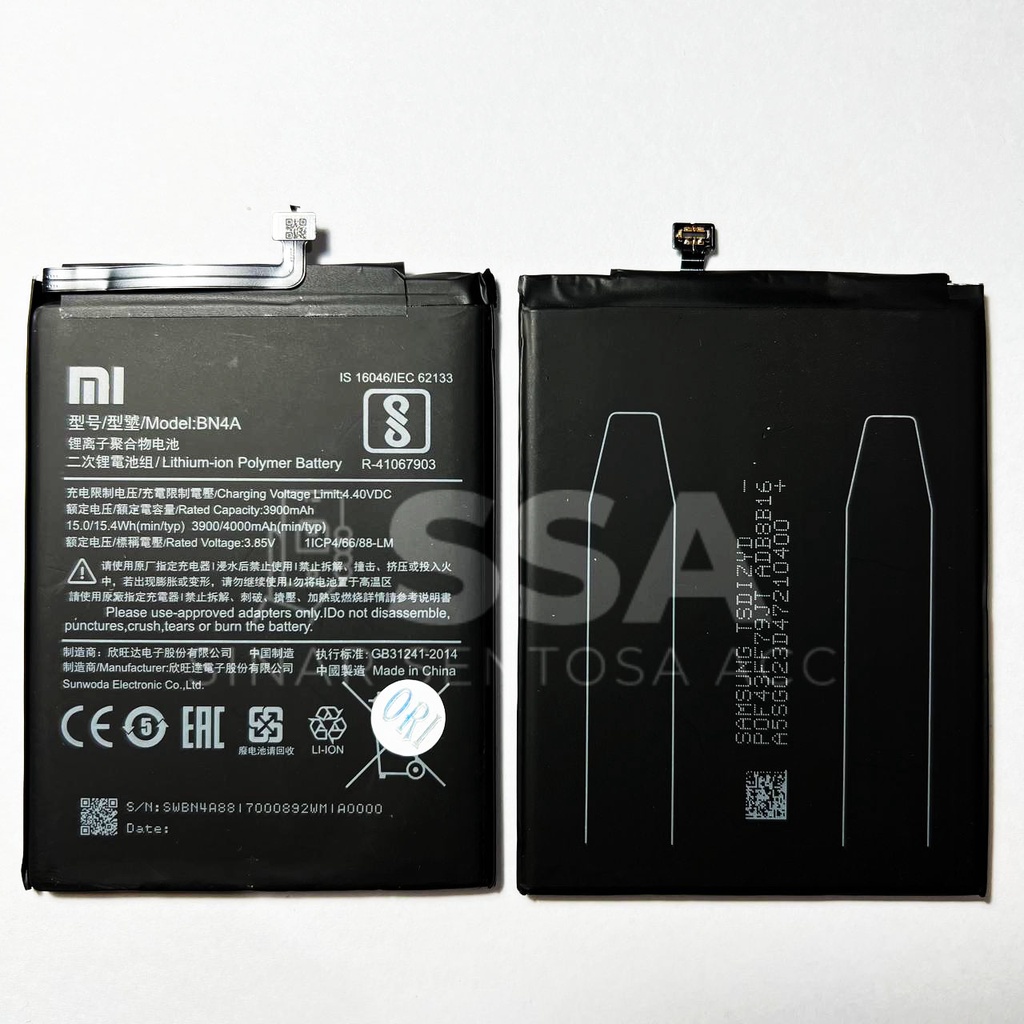 Baterai Original 100% Xiaomi Redmi Note 7 BN4A BN4 A BN 4A Ori HP Xiao Mi Batre Batrai Batrei Battery Ori HP Batu Batere Garansi Murah Awet Garansi