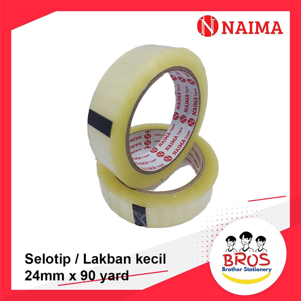 

gk (6Pcs) Selotip Bening 24 MM x 90 Yard / Solatip Kecil Bening 1 Inch x 90 Yard