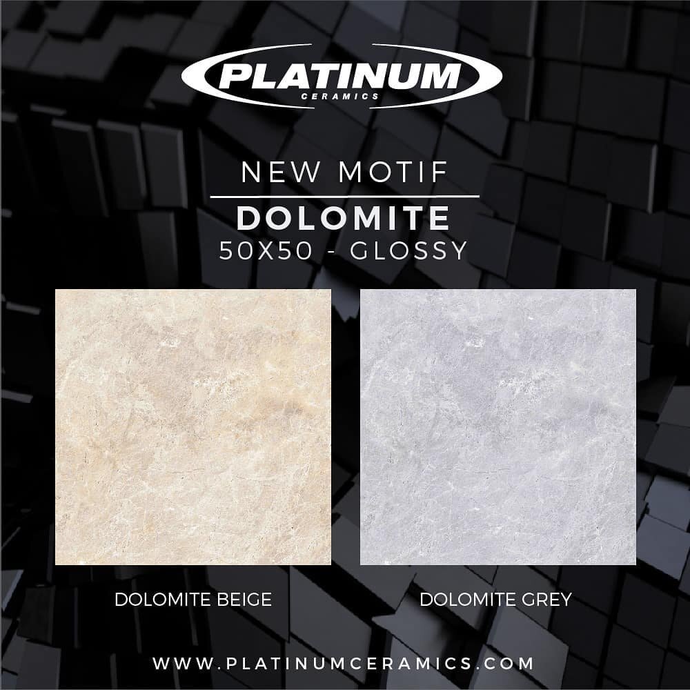 KERAMIK LANTAI 50X50 DOLOMITE / PLATINUM / GLOSSY / KW1
