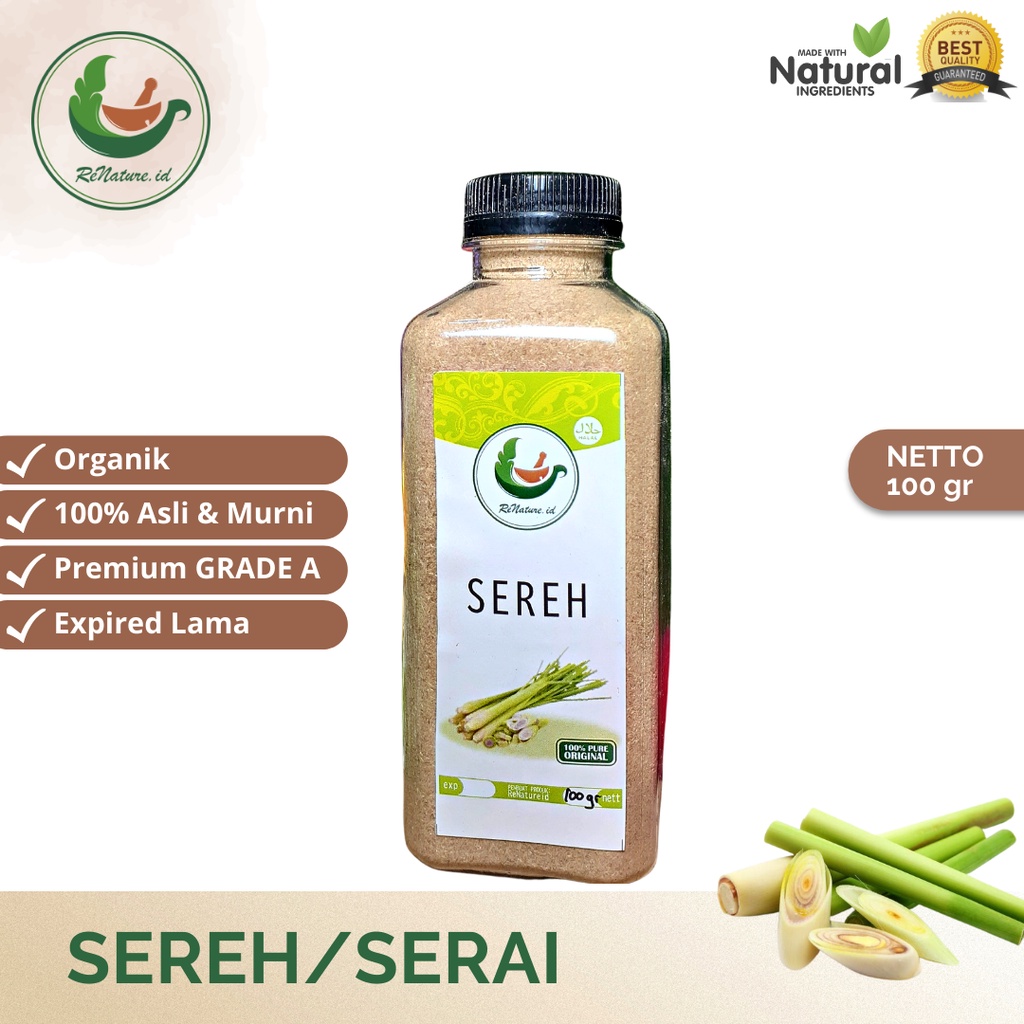 

PROMO!!! 100 GRAM SEREH/ SERAI BUBUK MURNI RENATUREID PREMIUM QUALITY