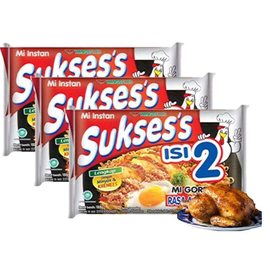 

⇾ Mie Suksess Goreng Ayam Kremes 133 gr x3 ㊎