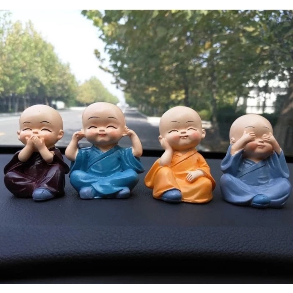 PAJANGAN MOBIL - BIKSU KUNGFU SHAOLIN (4 PCS) - CAR DASHBOARD PREMIUM